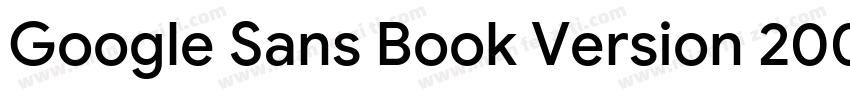 Google Sans Book Version 2003字体转换